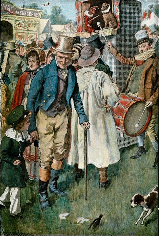 Tom ve Benjy fuarda by Harold Copping
