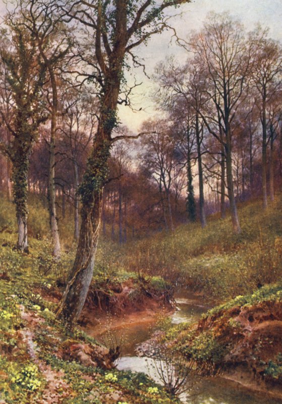 Akşam Yalnızlığı, Ockley (renkli taş baskı) by Harold Sutton Palmer