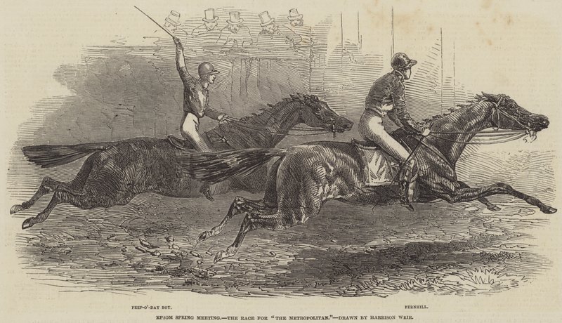 Epsom Bahar Buluşması, Metropolitan Yarışı by Harrison William Weir