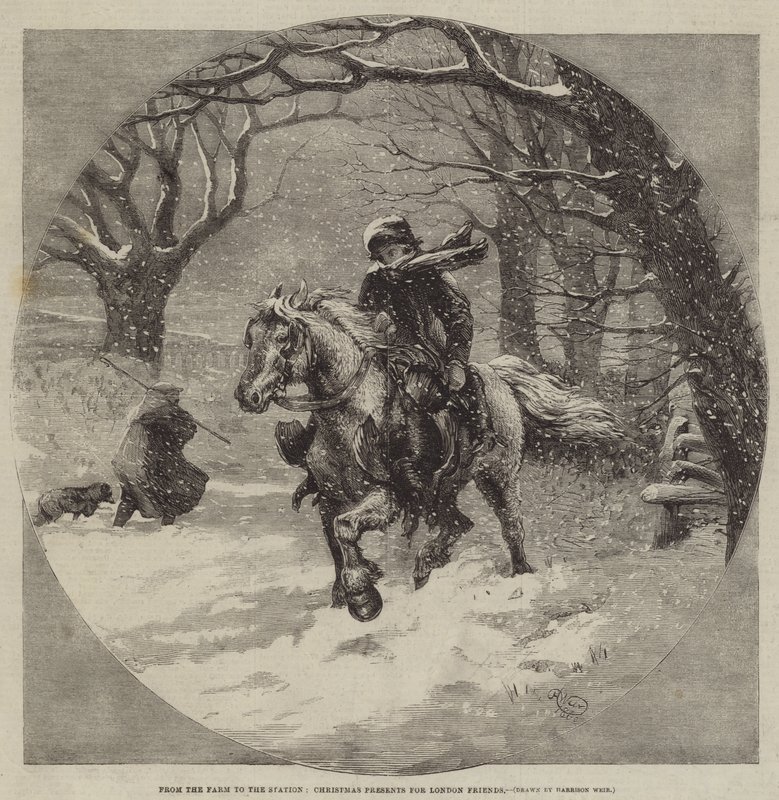 Çiftlikten İstasyona, Londra Dostlarına Noel Hediyeleri by Harrison William Weir