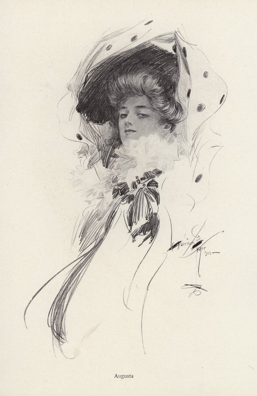 Augusta (lito) adında bir kadının portresi by Harrison Fisher