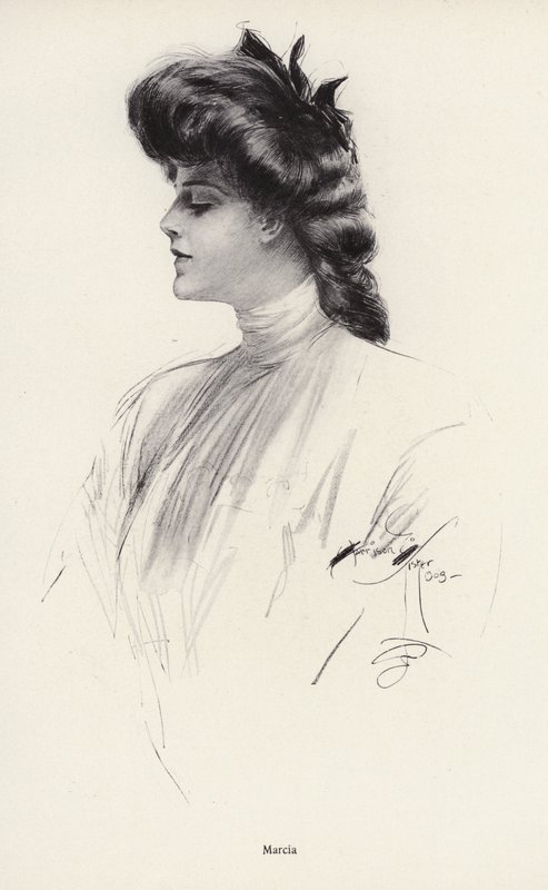 Marcia (lito) adlı bir kadının portresi by Harrison Fisher