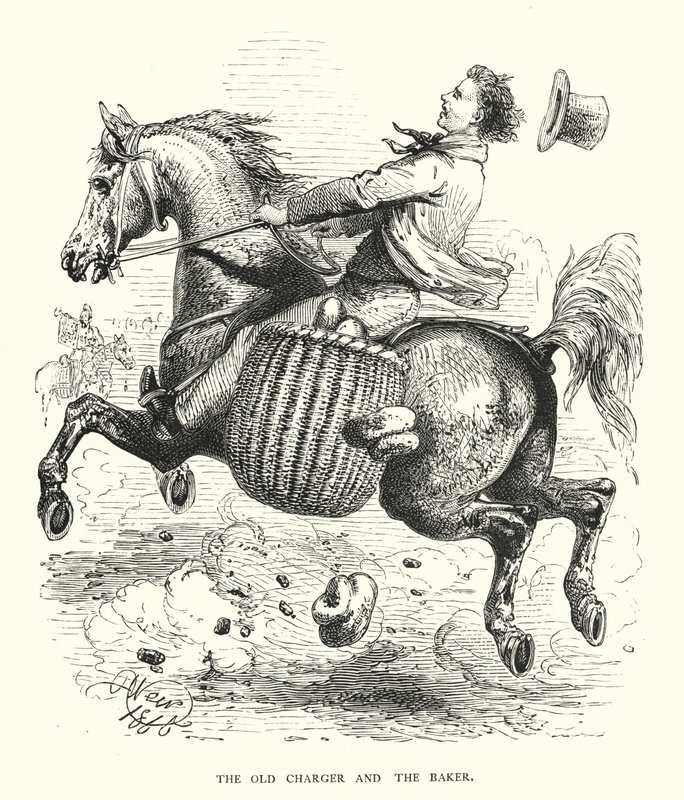 Eski şarj aleti ve fırıncı (gravür) by Harrison William Weir