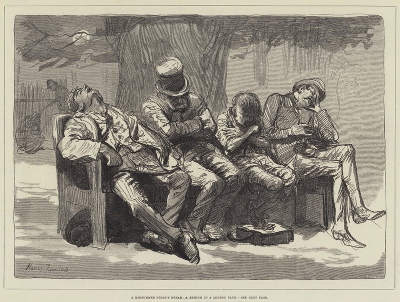 Bir Yaz Gecesi Rüyası, Londra Parkında Bir Eskiz by Harry Furniss