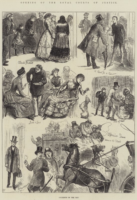 Kraliyet Adalet Mahkemelerinin Açılışı by Harry Furniss
