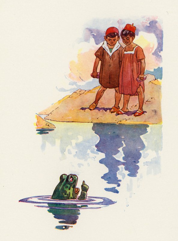 Oğlanlar ve Kurbağalar (renkli taş) by Harry Rountree