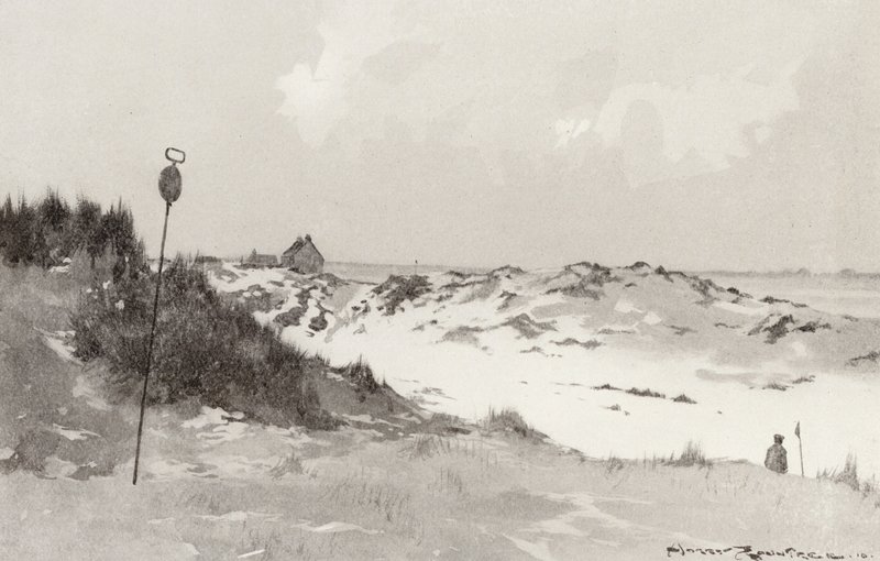 Golf Sahaları: Hunstanton, kar altında (lito) by Harry (1878-1950) Rountree