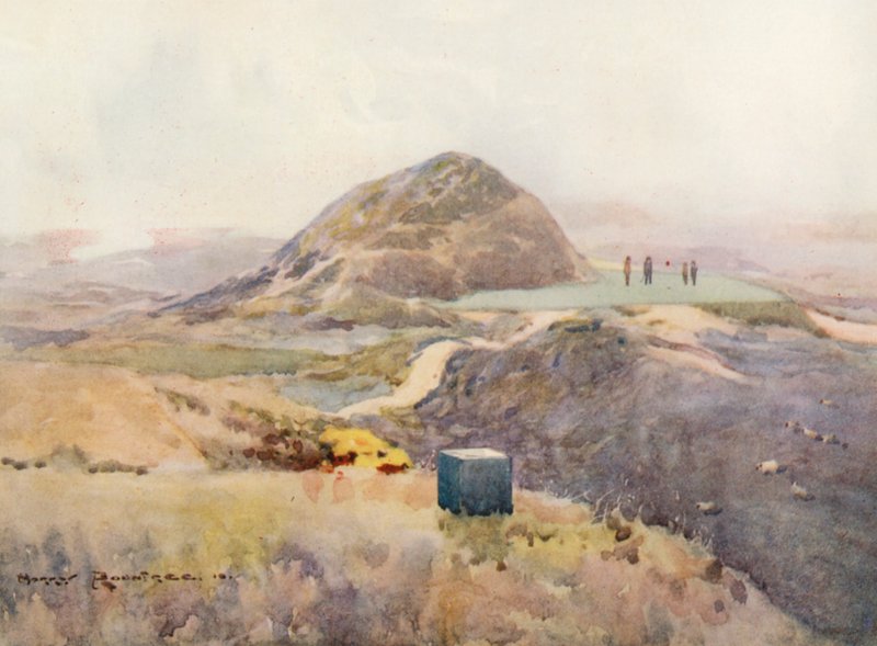 Golf Sahaları: Troon, yeni kısa delik (renkli lito) by Harry (1878-1950) Rountree