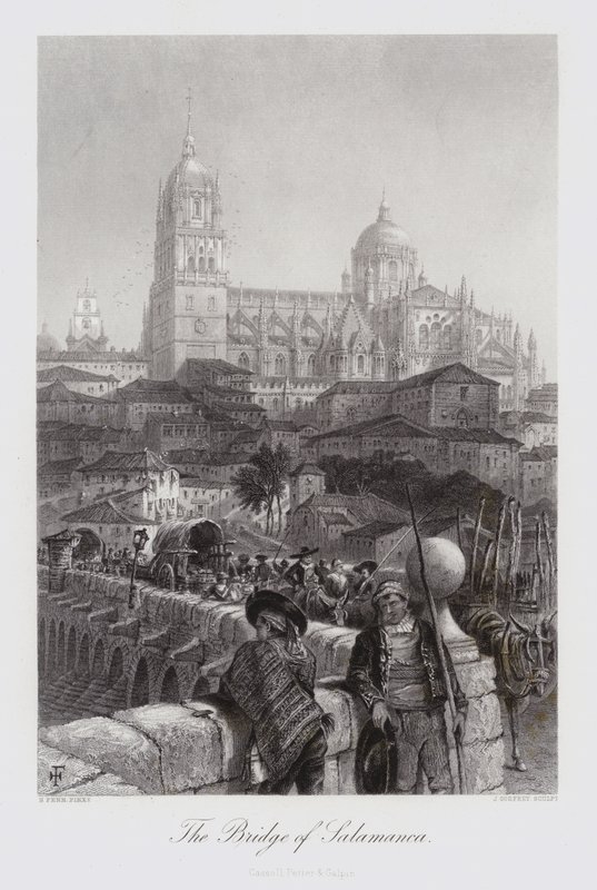 Salamanca Köprüsü (gravür) by Harry (after) Fenn