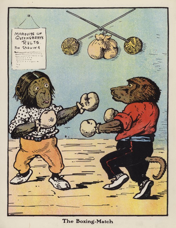 Boks Maçı (renkli taş) by Harry B Neilson
