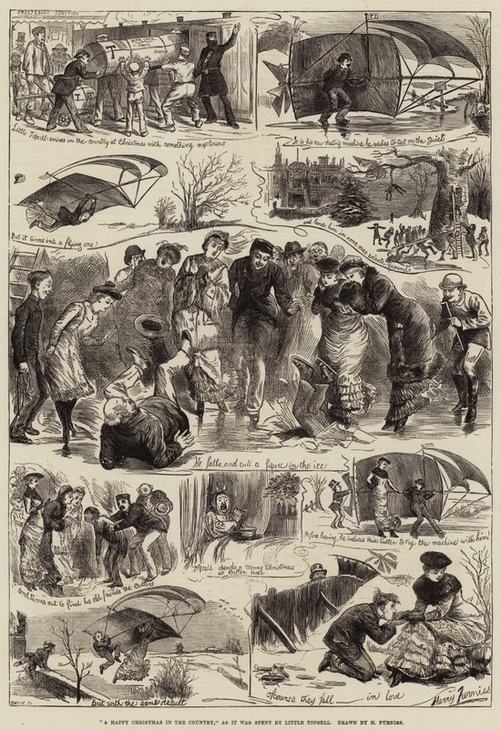 Küçük Topsell tarafından harcandığı gibi, Ülkede Mutlu Noeller by Harry Furniss