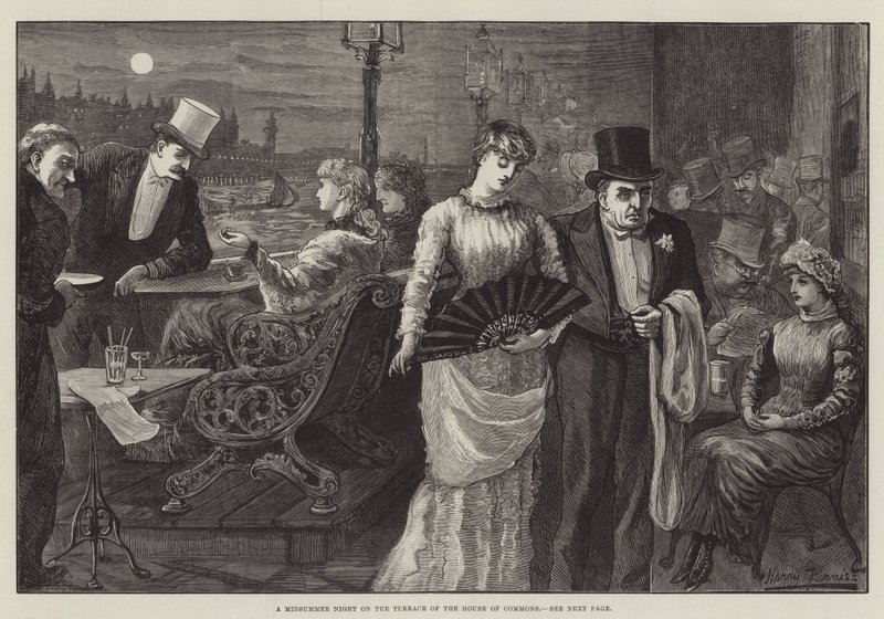 Avam Kamarası Terasında Bir Yaz Gecesi by Harry Furniss