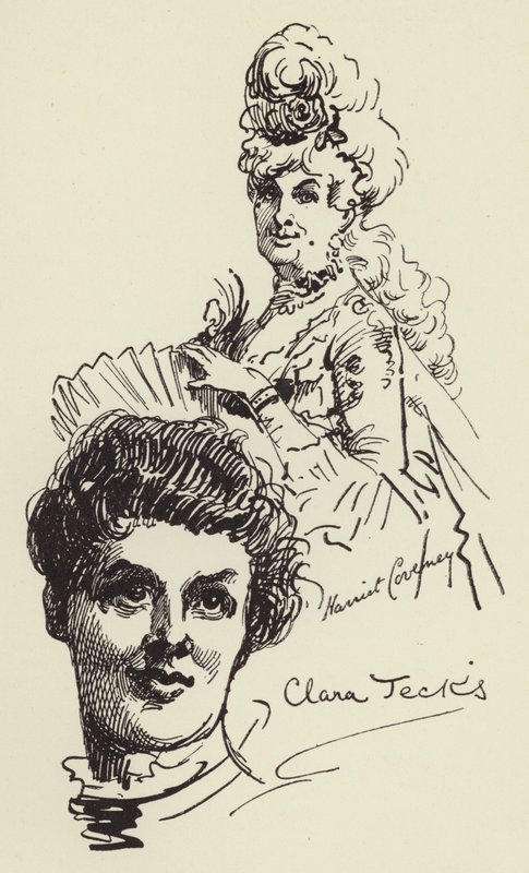 Harriet Coveney ve Clara Jecks by Harry Furniss