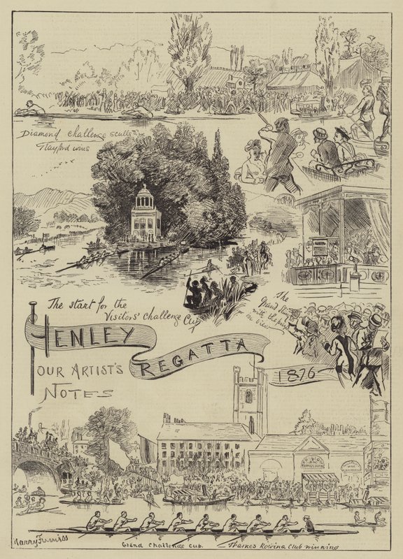 Henley Yarışı, 1876 by Harry Furniss