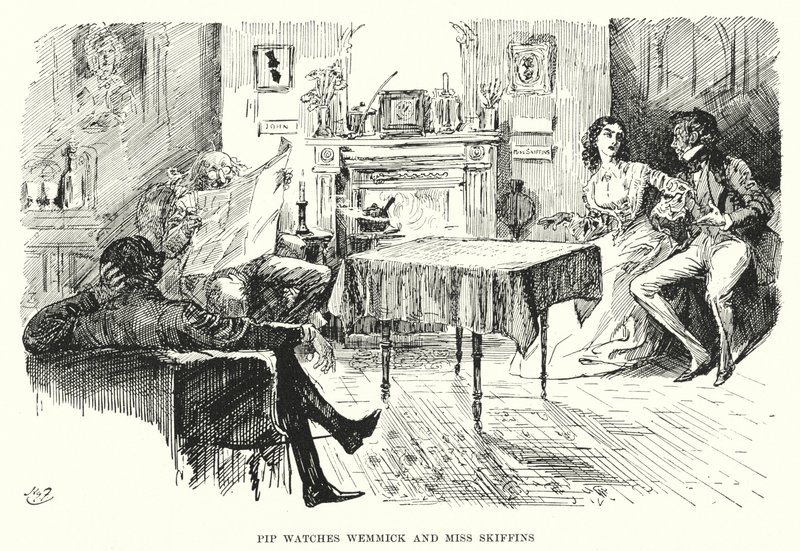 Charles Dickens tarafından Büyük Beklentiler için İllüstrasyon (lito) by Harry Furniss