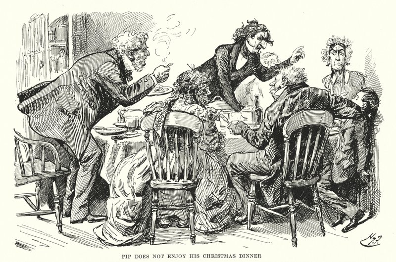 Charles Dickens tarafından Büyük Beklentiler için İllüstrasyon (lito) by Harry Furniss