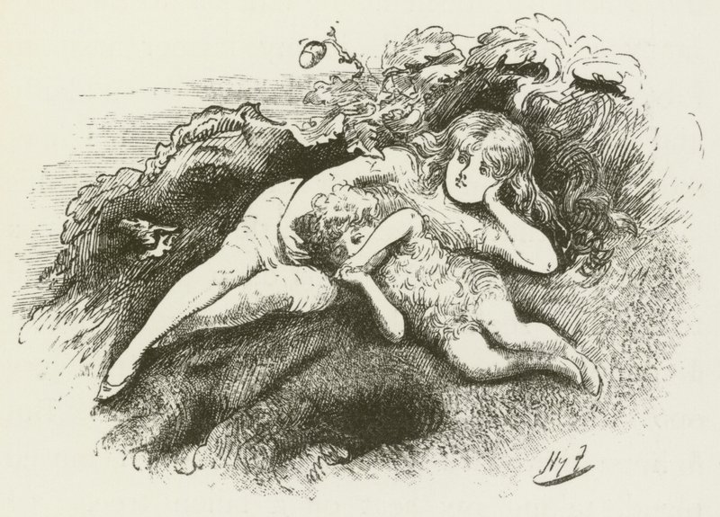Lewis Carroll tarafından Sylvie ve Bruno için illüstrasyon by Harry Furniss