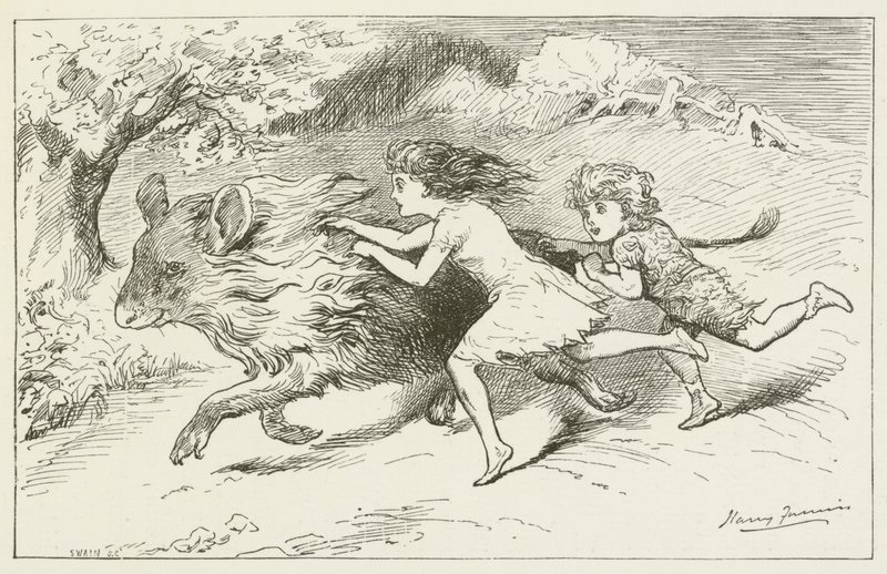 Lewis Carroll tarafından Sylvie ve Bruno için illüstrasyon by Harry Furniss