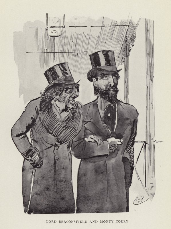 Lord Beaconsfield ve Monty Corry by Harry Furniss