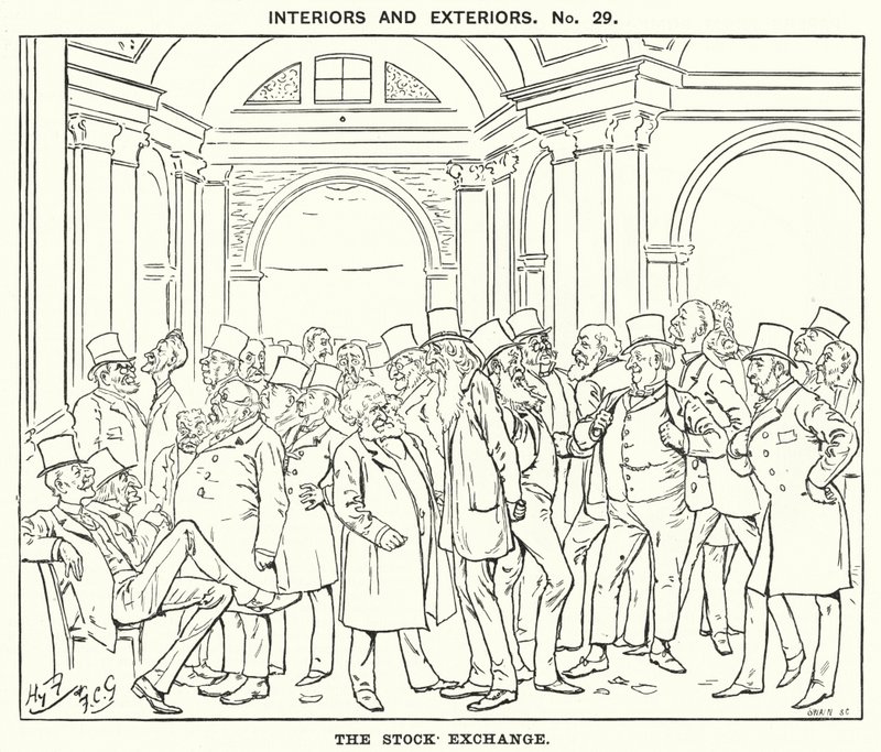 Yumruk karikatür: Borsa (gravür) by Harry Furniss