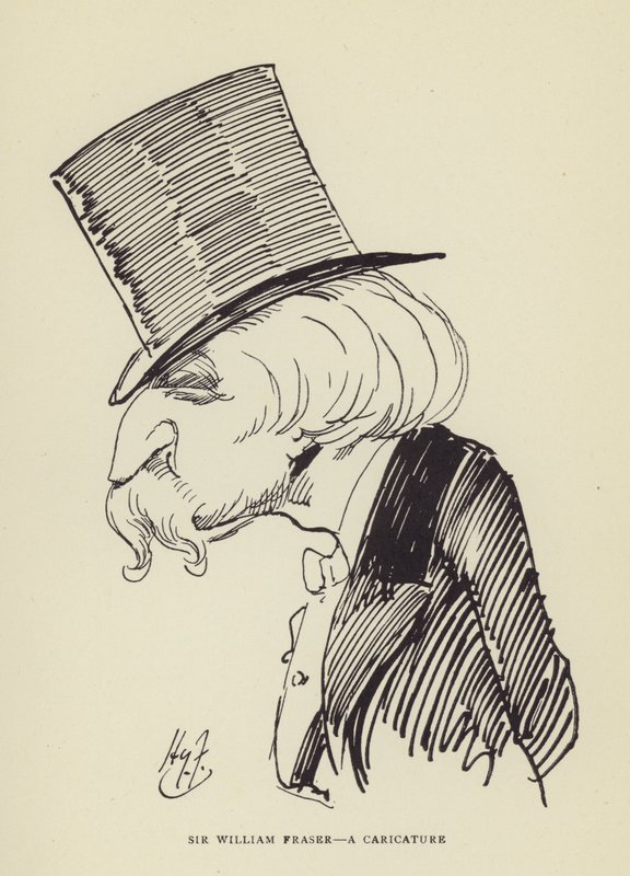 Sir William Fraser, bir karikatür by Harry Furniss