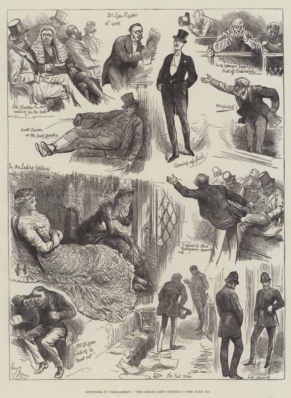 Parlamentoda Eskizler, Ev Oturmayı Bıraktı by Harry Furniss