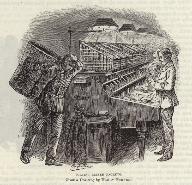 Mektup paketlerini sıralama by Harry Furniss