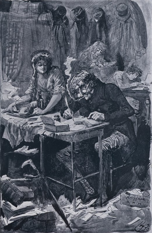 Yalvaran Mektup Yazarı (lito) by Harry Furniss