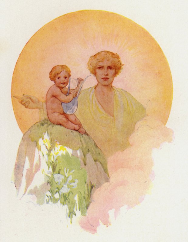 Harika bebek gümüş tellere vurdu (renkli taş baskı) by Harry George Theaker