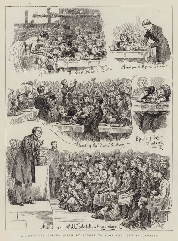 A Christmas Dinner given by Actors to Poor Children in Lambeth  by Harry Hamilton Johnston