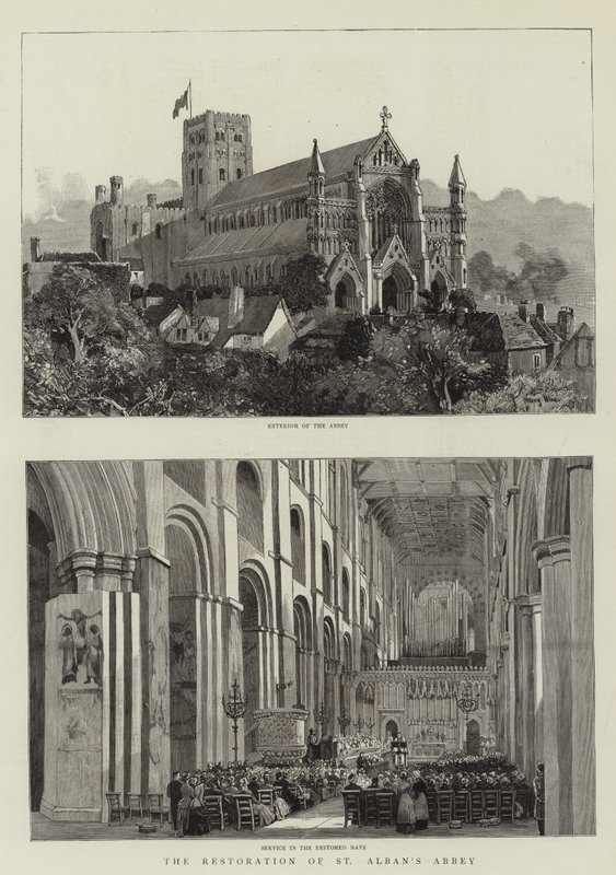 St Albans Manastırı gravürünün restorasyonu by Harry Hine