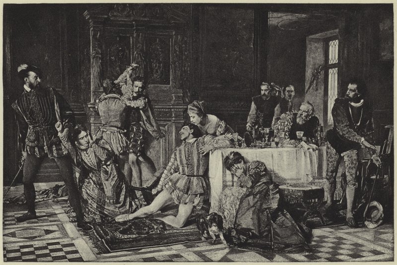 Onurunun İntikamı (fotogravür) by Heinrich von Angeli