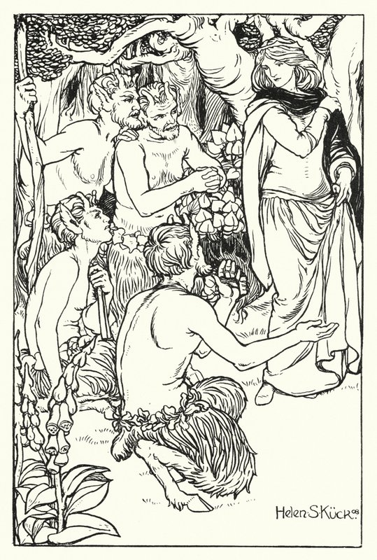 Una Satirler tarafından kurtarıldı (gravür) by Helen S. Kuck