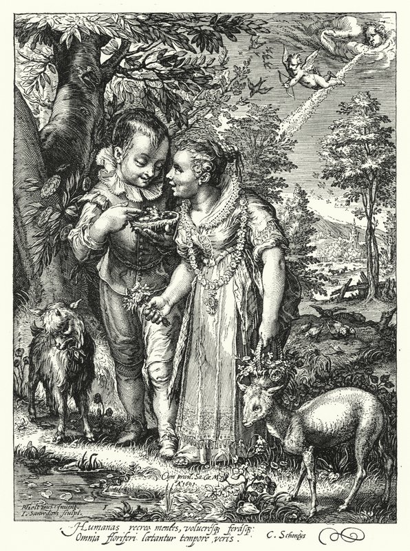 Bahar (gravür) by Hendrik (after) Goltzius