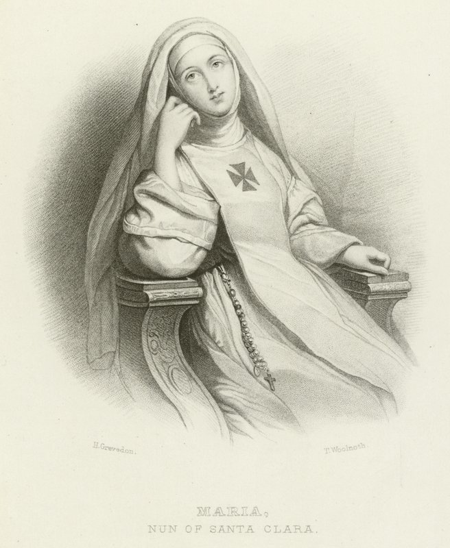Maria, Santa Clara Rahibesi by Henri Grevedon