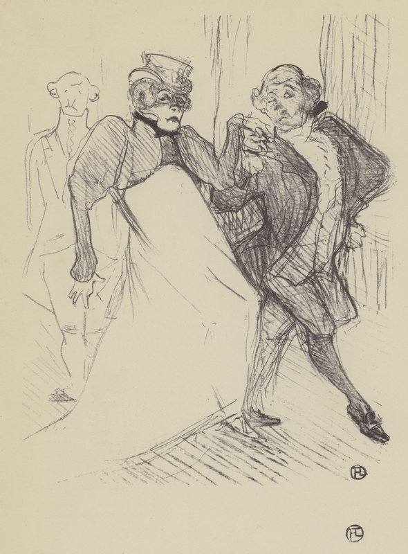 Rejane et Galipaux, dans Madame Sans-Gene  by Henri de Toulouse Lautrec