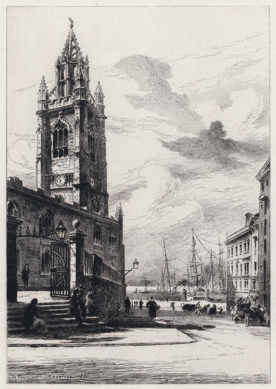 Aziz Nicholas Kilisesi, Liverpool (gravür) by Henri (after) Toussaint