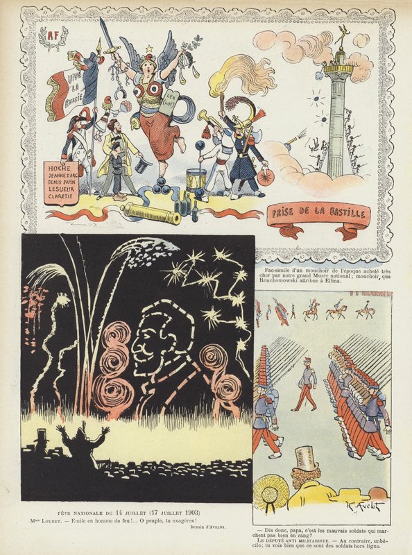 Bastille Günü. Le Rire için İllüstrasyon by Henri Avelot