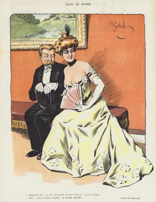 Le Rire (renkli taş) için çizim by Henri Gerbault