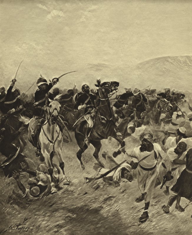 Fatehabad Savaşı, 1879 (gravür) by Henri Louis Dupray