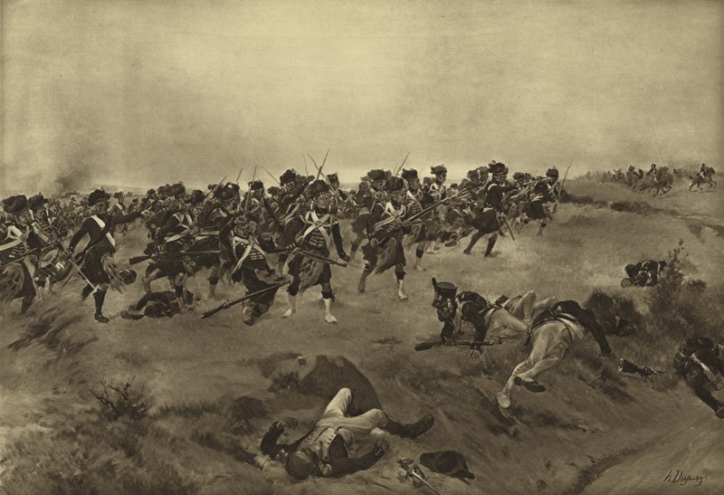 Quatre Bras Savaşı, 1815 (gravür) by Henri Louis Dupray
