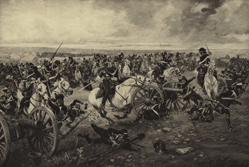 Waterloo Savaşı, 1815 (gravür) by Henri Louis Dupray