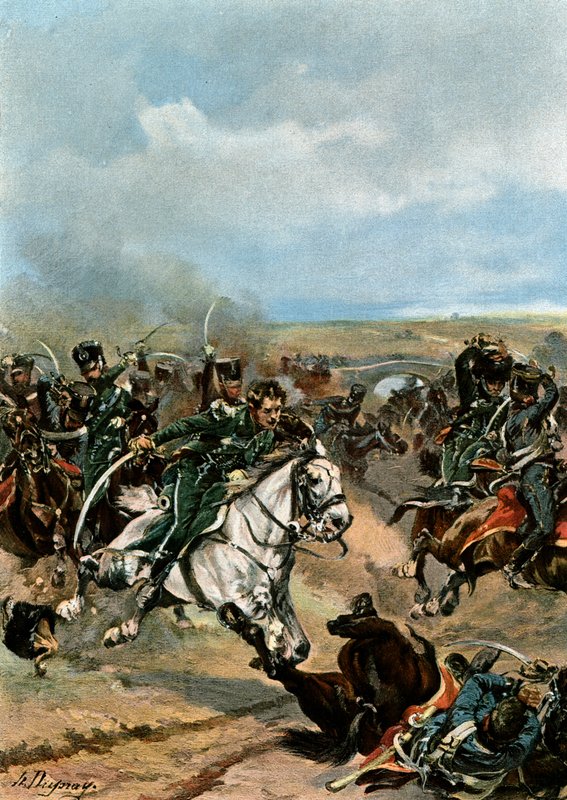 20. Chasseurs Subaylarının Kahramanlığı by Henri Louis Dupray