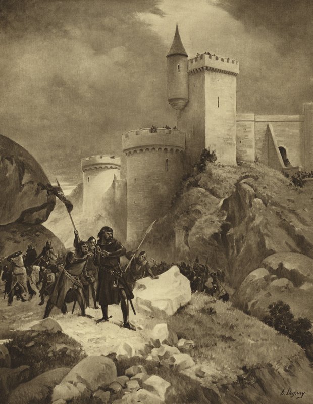 King Richard I of England at the Siege of Chalus, 1199 (gravure) by Henri Louis Dupray