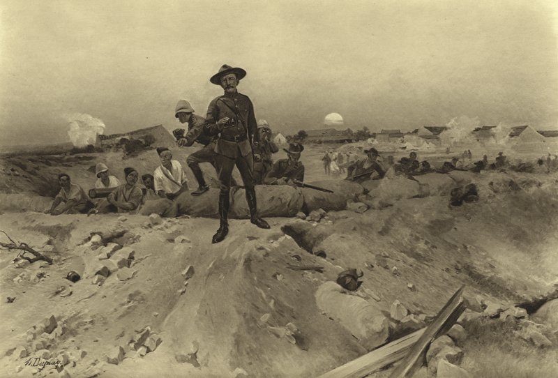 Mafeking Kuşatması, 1900 (gravür) by Henri Louis Dupray