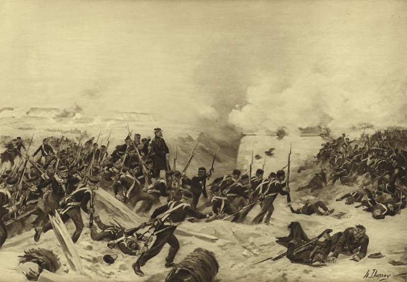 Sivastopol Kuşatması, 1854-1855 (gravür) by Henri Louis Dupray