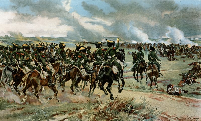 The 20th Chasseurs at Wagram by Henri Louis Dupray