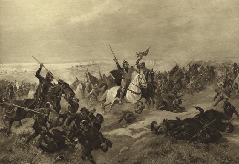 Hastings Savaşı, 1066 (gravür) by Henri Louis Dupray