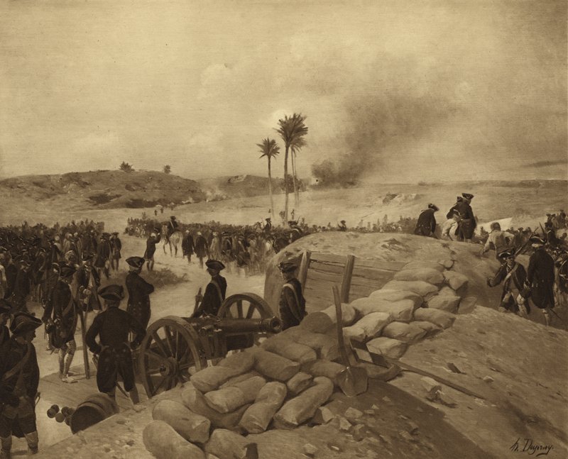 The Siege of Pondicherry, 1761  by Henri Louis Dupray