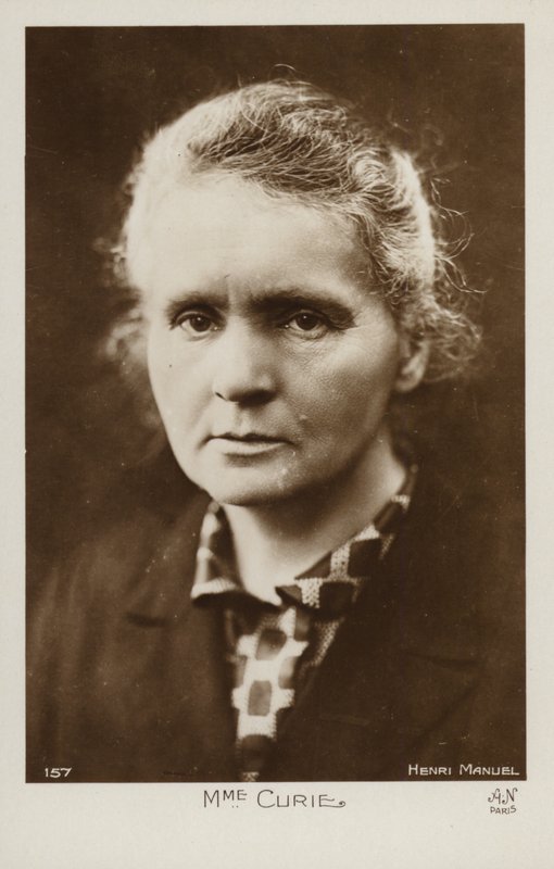 Marie Curie (1867-1934), Polonyalı fizikçi ve kimyager (b/w fotoğraf) by Henri Manuel